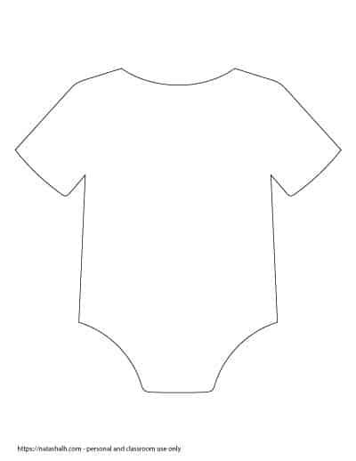 9 Free Printable Baby Onesie Outline Templates - The Artisan Life