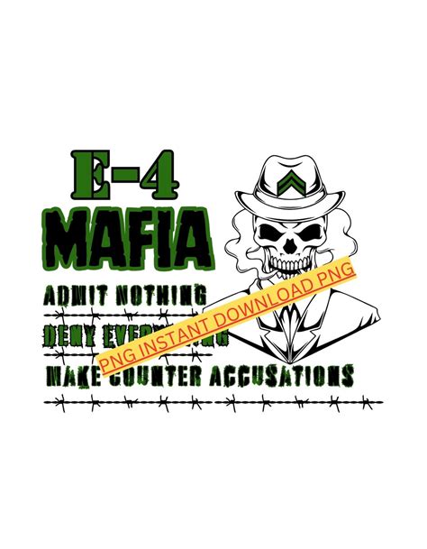 E4 Mafia E-4 Mafia PNG File Digital Download Military Humor Army Navy ...