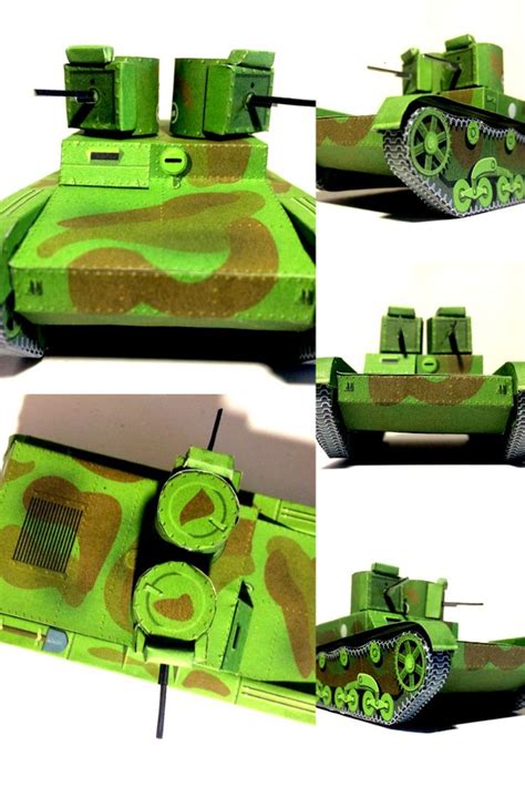 DIY cardboard tank model kit Vickers MK E WWII Poland | Paper tanks, Model kit, How to make light