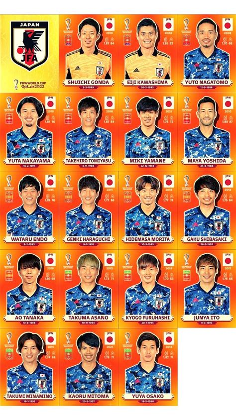 ALL STICKERS JAPAN PANINI FIFA WORLD CUP QATAR 2022 Football World Cup 2022, 2022 Fifa World Cup ...