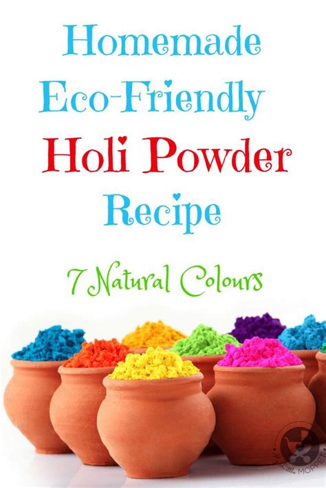 homemade eco - friendly holi powder recipe for natural colors