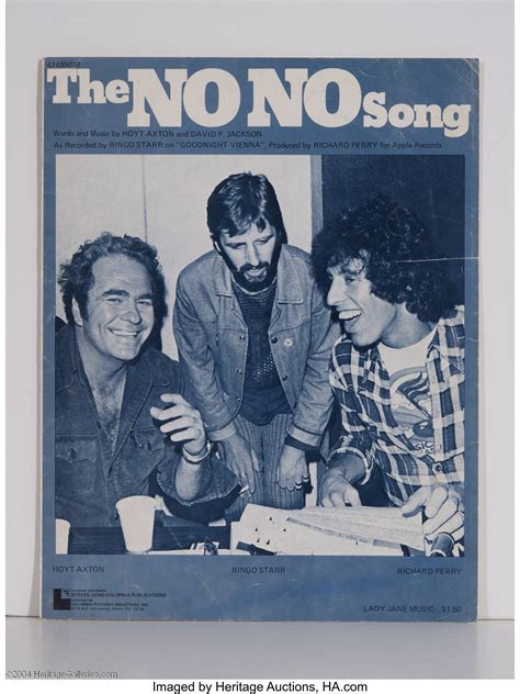 Ringo Starr - "The No No Song" Sheet Music (1975).... Music | Lot #22657 | Heritage Auctions