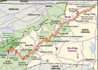 Map Of Blue Ridge Mountains North Carolina - Park Houston Map