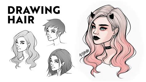 HOW TO DRAW HAIR: STEP BY STEP - YouTube