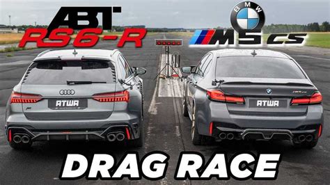 Audi RS6-R By ABT Tries To Beat Stock BMW M5 CS In Drag Race