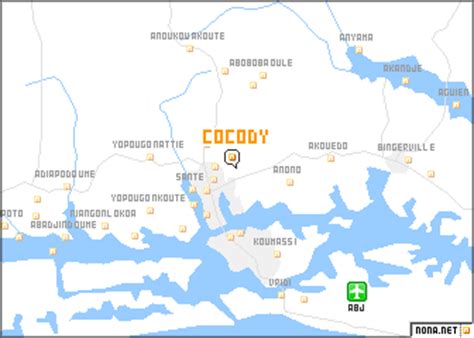 Cocody (Cote d'Ivoire) map - nona.net