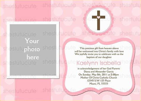 Baby Dedication Invitations Free Template Of Blank Invitation Templates for Christening ...