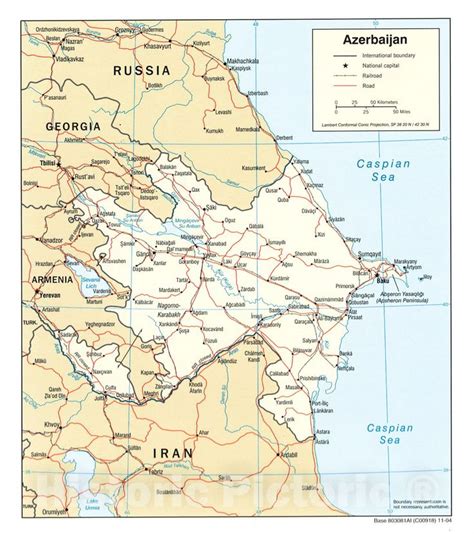 Historic 2004 Map - Azerbaijan. 1 | Historical, Historical maps, Map