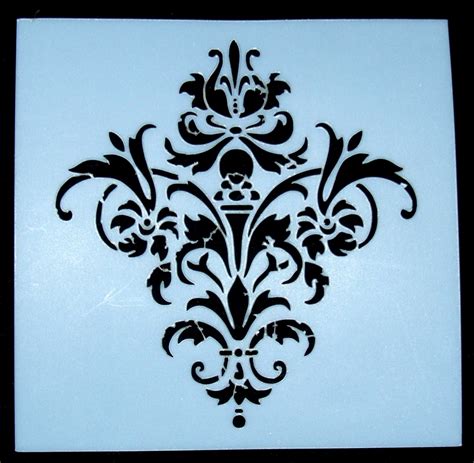 Damask Printable Stencil Patterns Damask Stencil Wall - vrogue.co