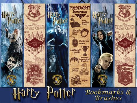 Harry Potter Bookmarks and brushes by auRoraBor on DeviantArt