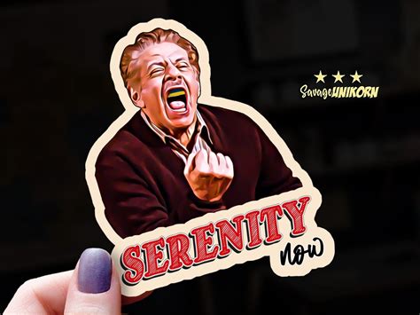 Frank Costanza Serenity Now Decal Seinfeld Car Bumper Sticker Funny ...