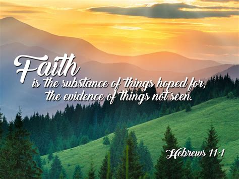 Hebrew 11:1 Faith is the Substance of Things Wall Art Canvas Print