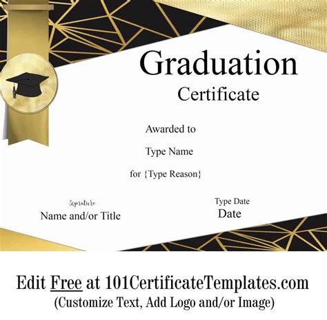 Free Graduation Certificate Template | Customize Online & Print