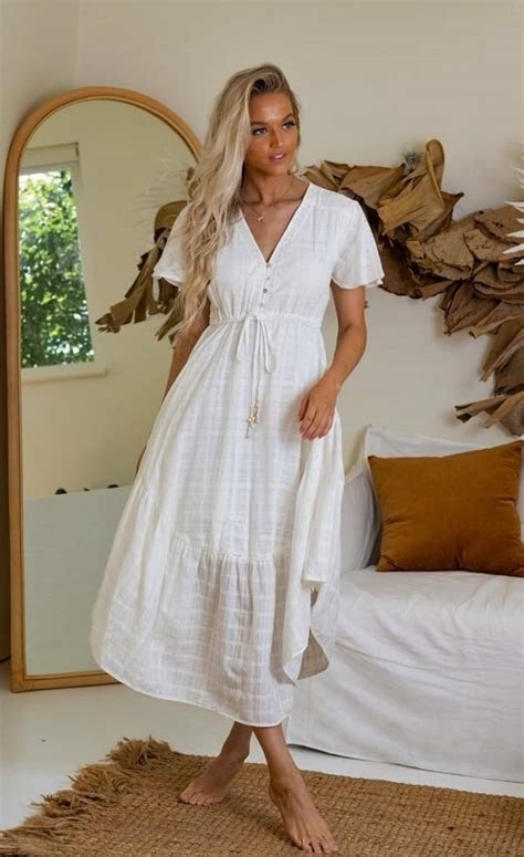 White Boho Maxi Dress | Buy Bohemian Dresses Online | Modella