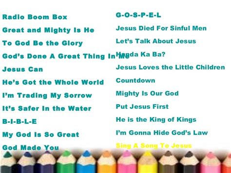 Kids Church Songs Vol 1