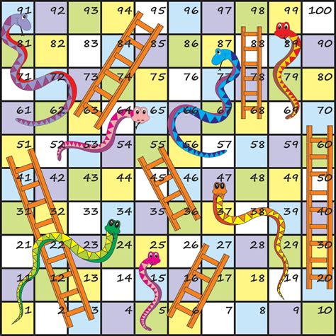 Printable Giant Snakes And Ladders - Printable World Holiday