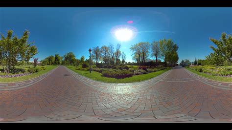 Panoramic landscape in summer park. Nature in summer park 360 panorama ...