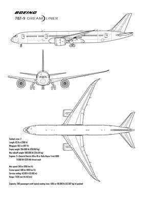 'Boeing 787 Dreamliner Jet' Poster by CHE Aviation | Displate