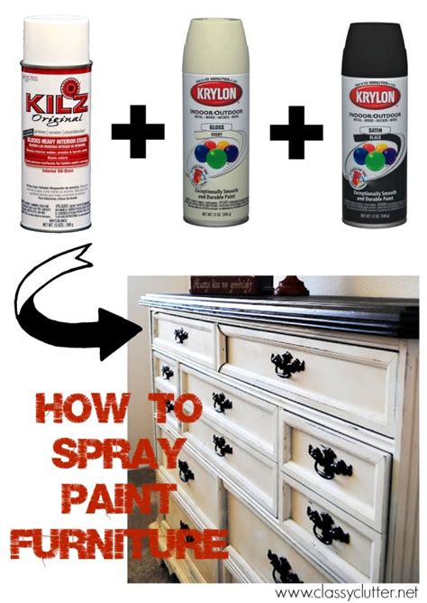 How to Spray Paint Furniture - Classy Clutter