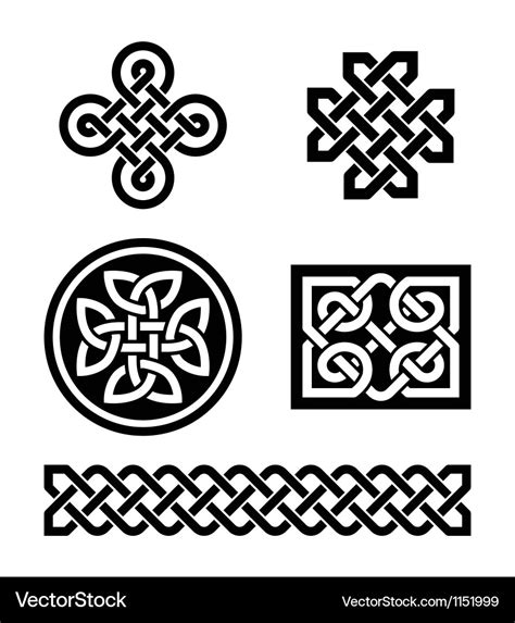 Celtic knots patterns Royalty Free Vector Image