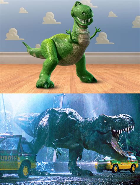 Toy Story Rex / Jurassic Park T-Rex comparison Meme HD Template | Know ...