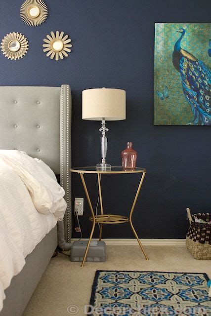 Navy Blue And Gold Bedroom Decor / Navy blue and grey bedroom.