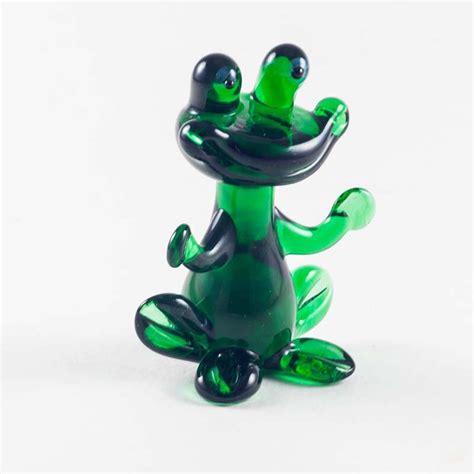 Glass Frog Figurine Blown Glass Frog Glass Frog Miniature | Etsy