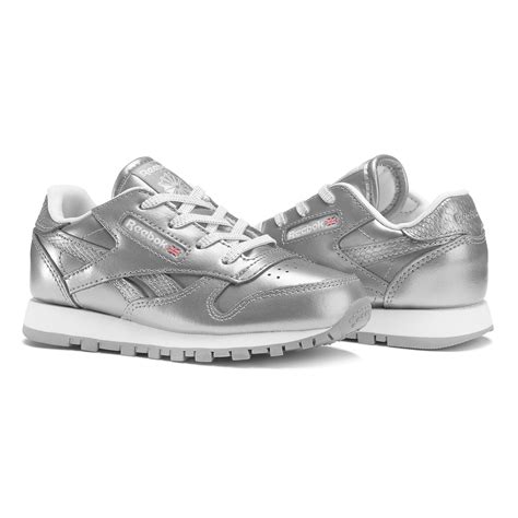 Reebok Classic Leather Metallic - Silver | Reebok MLT