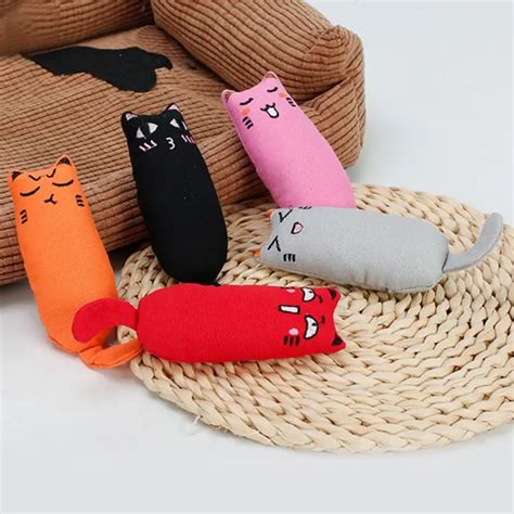 Funny Interactive Plush Cat Toy Pet Kitten Chewing Toy Teeth Grinding Catnip Toys Claws Thumb ...