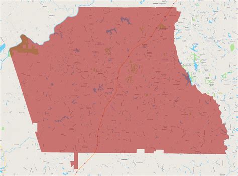 Map Of Coweta County Georgia - United States Map States District