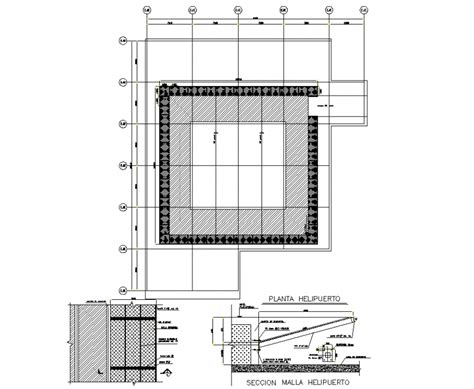 Helipad Structural Plan Detail DWG File