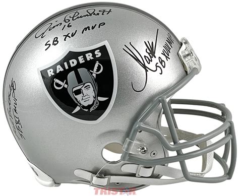 Oakland Raiders Super Bowl MVPs Autographed Authentic Full Size Helmet ...