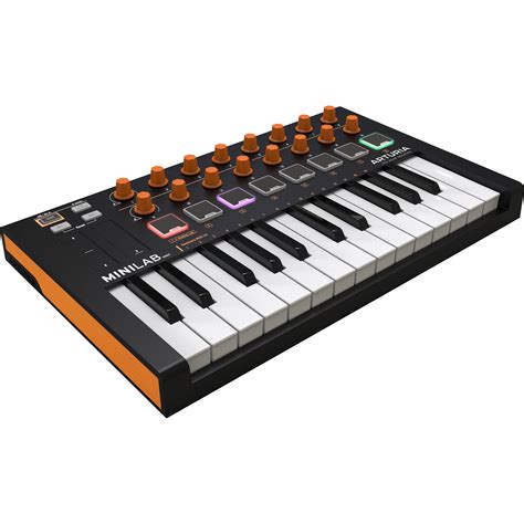 Arturia MiniLab MkII Portable USB-MIDI Controller (Orange)