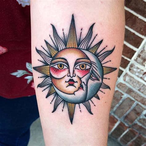 63 Most Beautiful Sun and Moon Tattoo Ideas - StayGlam