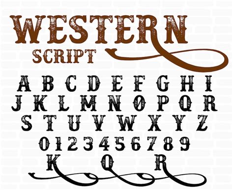 Western monogram font Files for Cricut Western font svg | Etsy