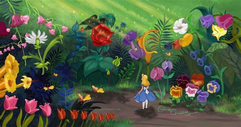 An Orchestra of Flowers by reginaac57 | Alice in wonderland flowers, Alice in wonderland cartoon ...