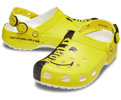 Crocs Unisex Smiley World Classic Smiley Clog - Yellow – The Foot Factory