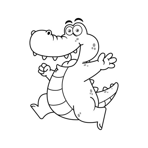 Animated Crocodile Clipart Black