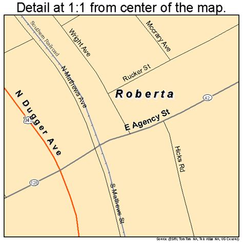 Roberta Georgia Street Map 1365856