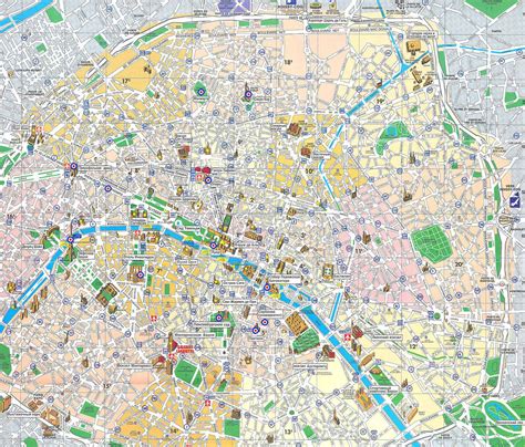 Paris Map - Detailed City and Metro Maps of Paris for Download ...