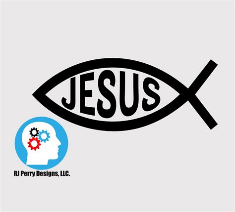 Jesus Fish Logo Jesus Logo Vinyl Decal Full Color Multiple Sizes for ...