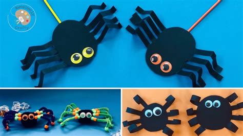 3 Easy Spider Crafts for Halloween | How to Make Spider Crafts | DIY ...