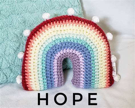 Rainbow Pillow Rainbow Shaped Throw Cushion Boho Nursery - Etsy