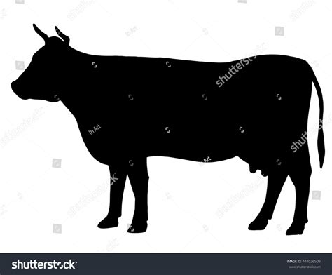 Silhouette Cow Cattle Circuit Farm Bull Stock Vector (Royalty Free) 444026509 | Shutterstock