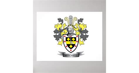 Mitchell Family Crest Coat of Arms Poster | Zazzle.com