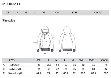 Size & Fit Information - MYWY