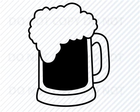 Beer SVG Files Beer Mug Vector Images Silhouette Clip Art Svg Eps, Png, Dxf Clipart Drink Svg ...