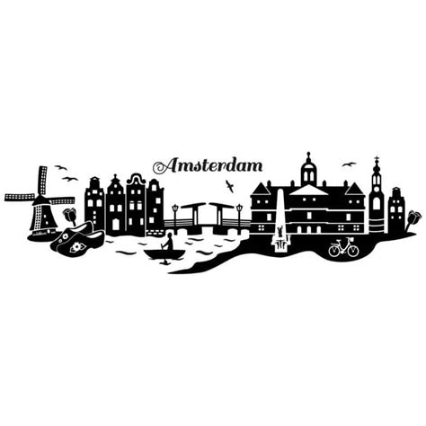 Amsterdam Skyline Wall sticker | wall-art.com