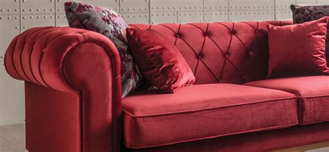 Red velvet sofa - interiors818