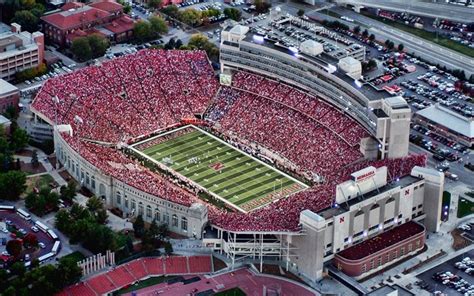 Download wallpapers Memorial Stadium, The Sea of Red, Tom Osborne Field ...